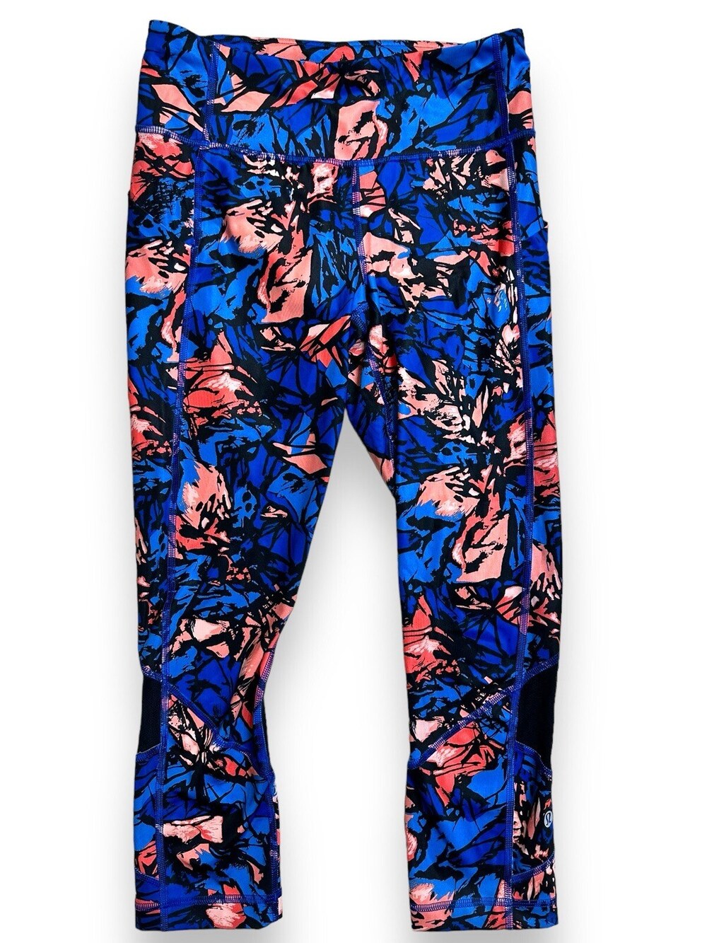 Lululemon Pace Rival Crop Leggings Women's 4 Paint Storm Harbor Blue Luxtreme